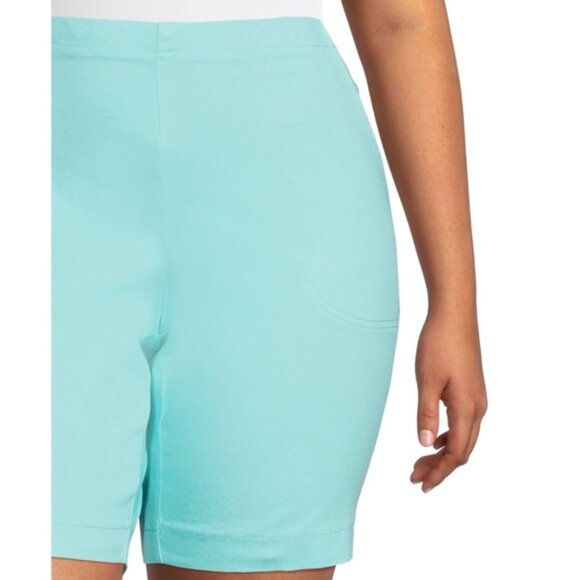 Just My Size Women’s Plus Size Aqua 2 Pocket Shorts Size 3X NEW - Picture 4 of 8